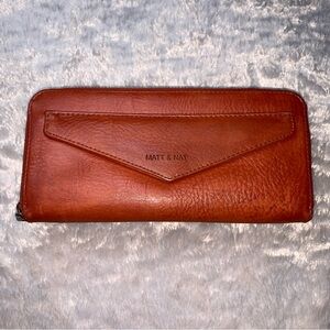 Matt & Nat Vegan Leather Wallet – Cognac Brown